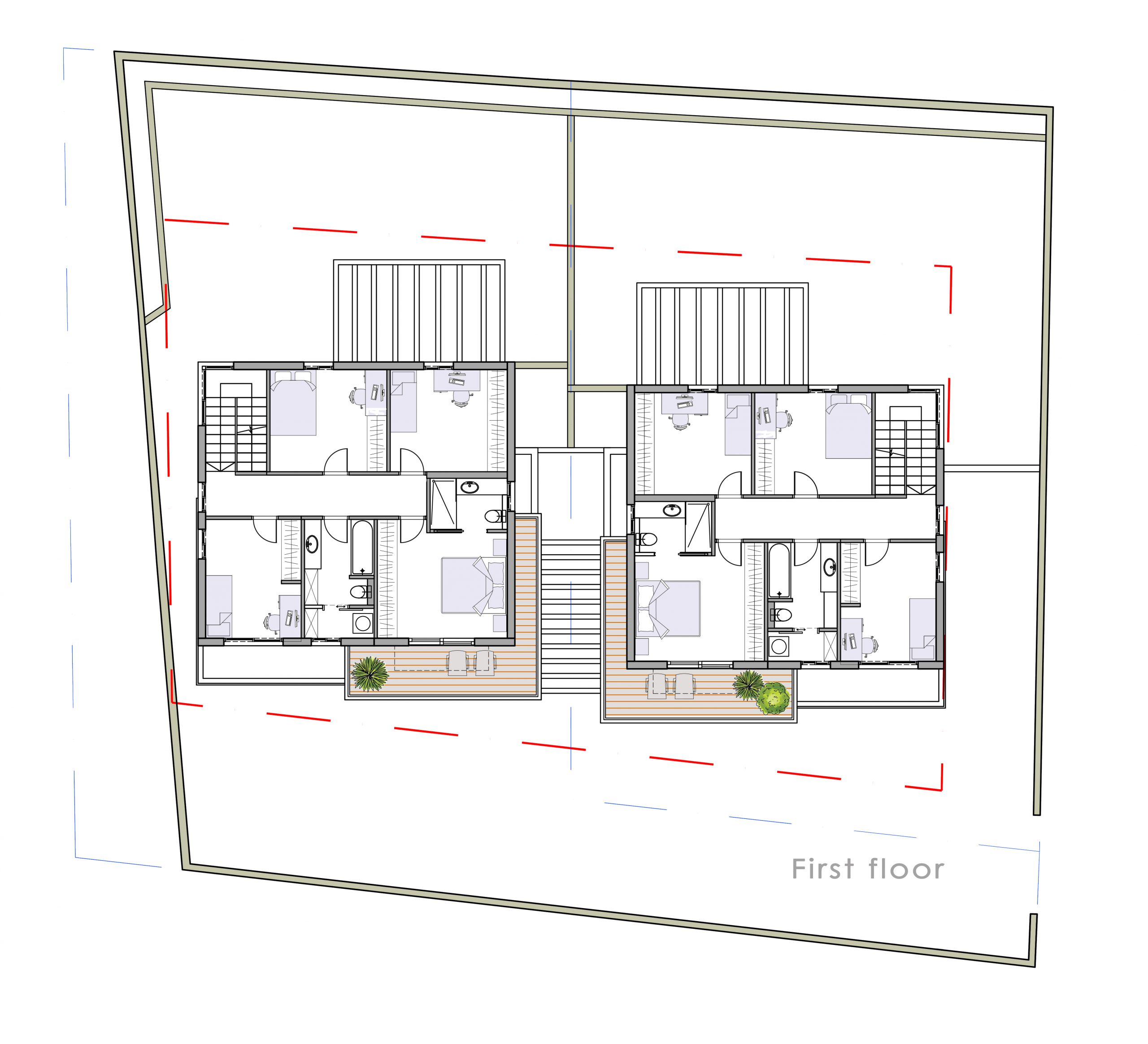 בית דו משפחתי באורנית – Architectwo